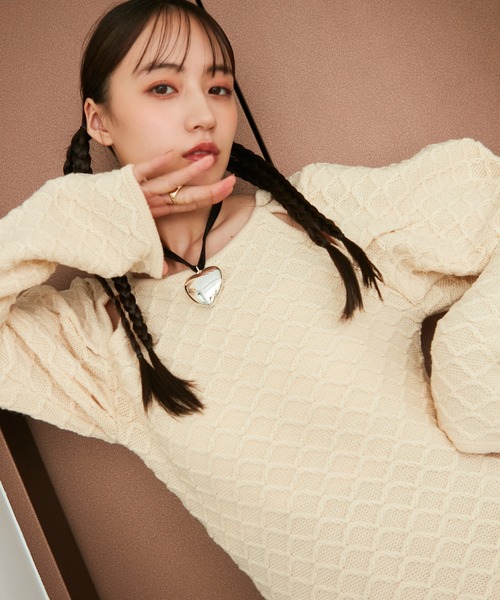 「VIS」 ニットワンピース FREE ホワイト系その他5 レディース_画像7