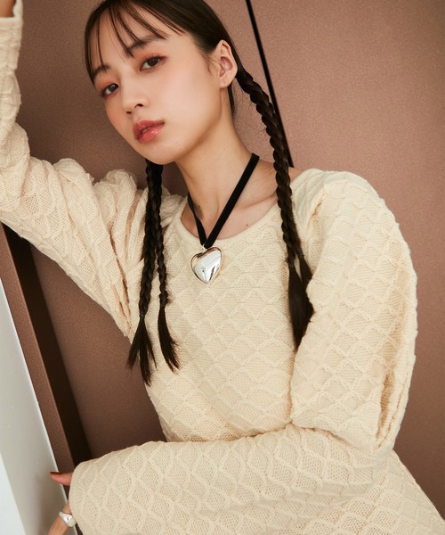 「VIS」 ニットワンピース FREE ホワイト系その他5 レディース_画像8