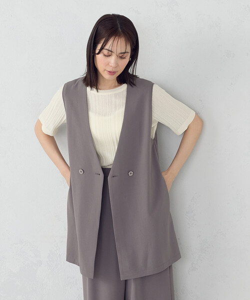 COMME CA ISM（コムサイズム） ベスト ジレ 「UVカット・吸水速乾