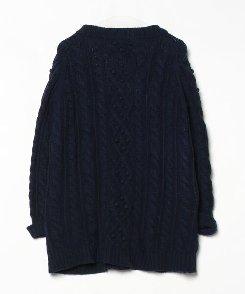 「Kaon」 ニットカーディガン FREE ネイビー レディース_画像2