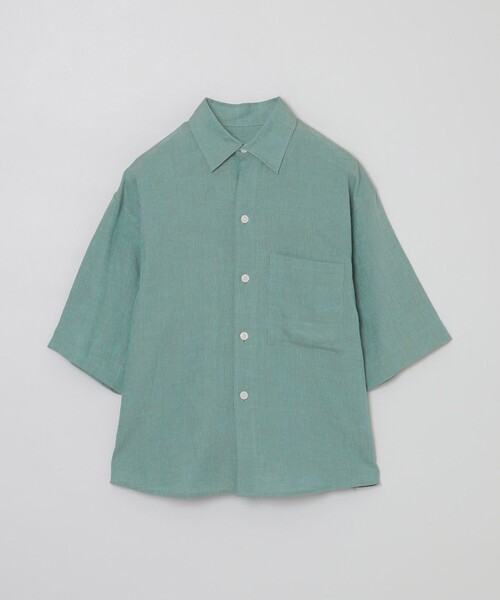 ブラウス シャツ GREY LABEL リネンシャンブレーショートスリーブシャツ レディース