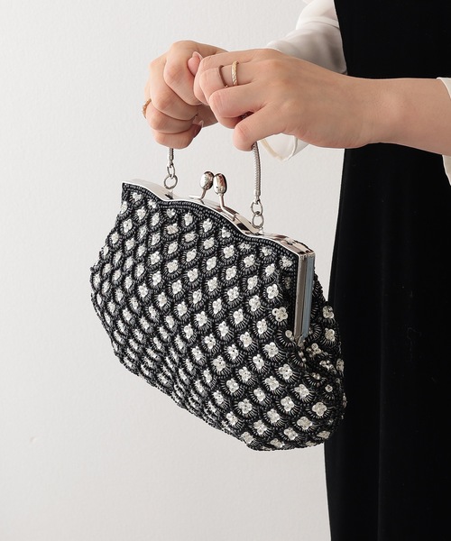 ビーズ付きパーティバッグ Lace Ladies クラッチバッグ パーティーバッグ 3WAY ビーズ