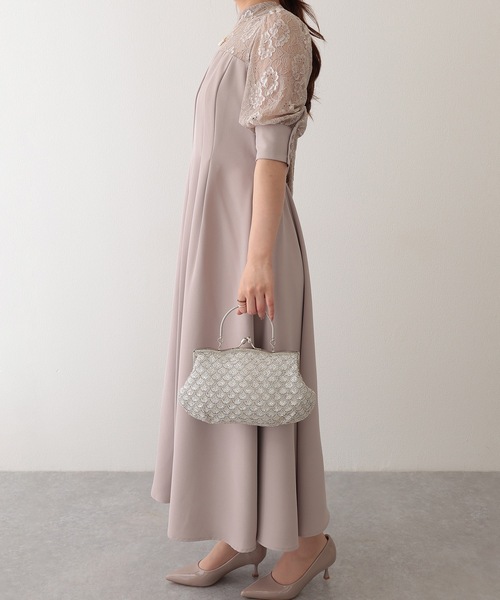 Lace Ladies クラッチバッグ パーティーバッグ 3WAY ビーズ