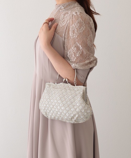 Lace Ladies クラッチバッグ パーティーバッグ 3WAY ビーズ