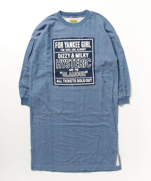 HYSTERIC GLAMOUR 「HYSTERIC GLAMOUR」 長袖ワンピース FREE