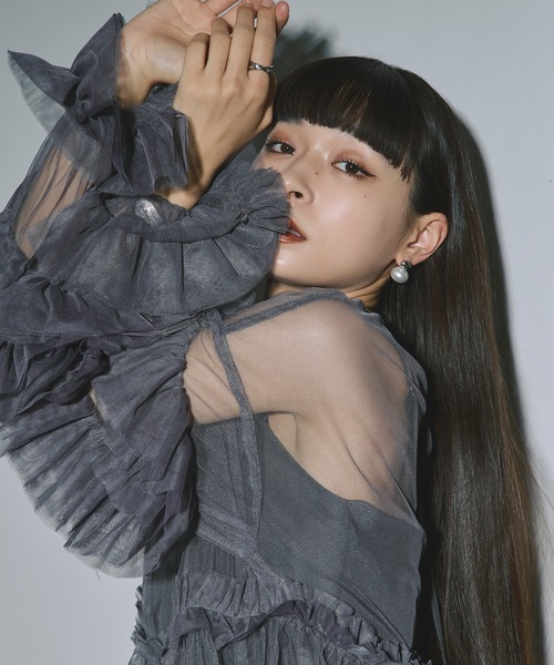 Ezick ドレス Elegant volume sleeves セットキャミドレス
