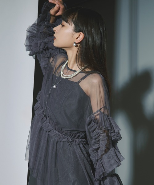 Elegant volume sleeves セットキャミドレス（ドレス）｜Ezick
