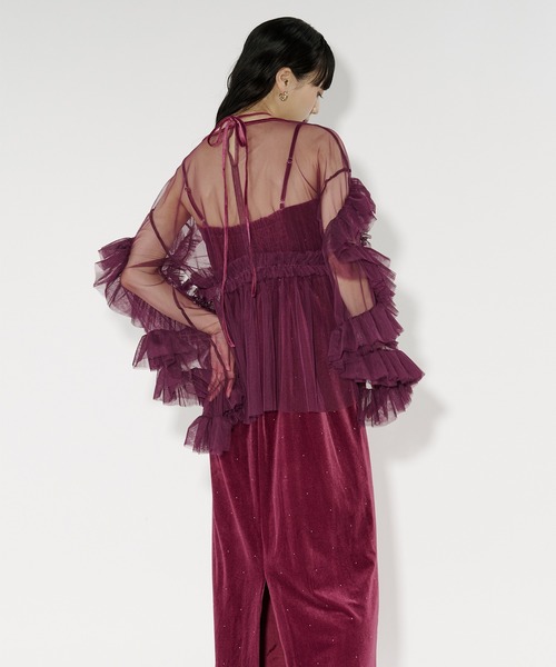 Ezick ドレス Elegant volume sleeves セットキャミドレス : ZOZOTOWN