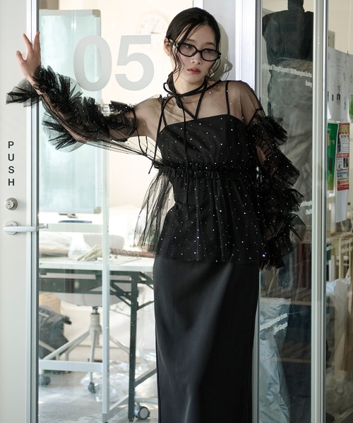 Ezick ドレス Elegant volume sleeves セットキャミドレス : ZOZOTOWN Ezick ドレス Elegant volume sleeves セットキャミドレス : ZOZOTOWN