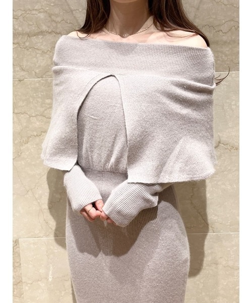 SNIDEL（スナイデル） ニットワンピース ONE SIZE パープル レディース