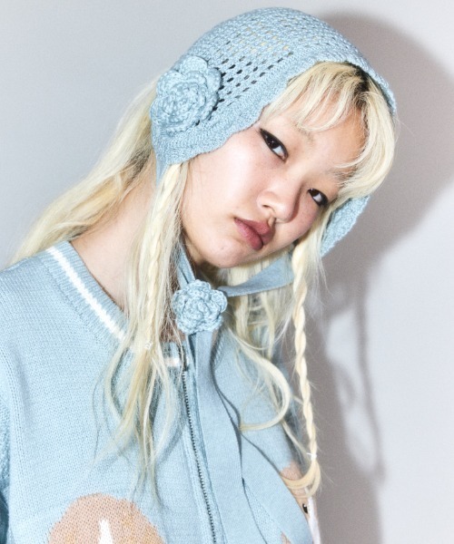 Candy Stripper うさ耳ニット帽 ブルー Candy Stripper（キャンディ