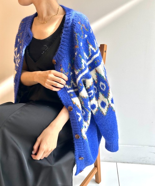 韓国ブランド　グリーンバター　Alpaca Nordic Cardigan JOURNAL STANDARD｜【GREEN BUTTER/グリーンバター】ALPACA NORDIC