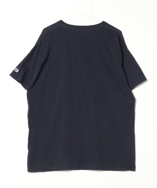 「Champion」 刺繍半袖Tシャツ X-LARGE ネイビー メンズ