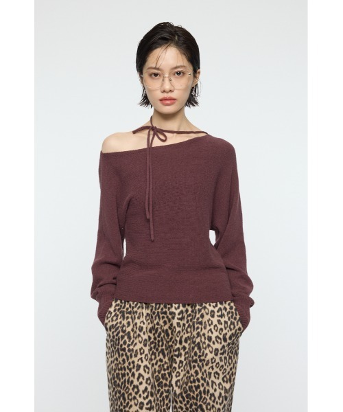 MOUSSY（マウジー） ニット セーター ONE SHOULDER ニットトップス 冬