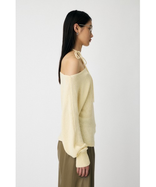 大人気完売！マウジー　RUFFLE SHOULDER ニットトップス MOUSSY（マウジー） ニット セーター ONE SHOULDER ニットトップス 冬