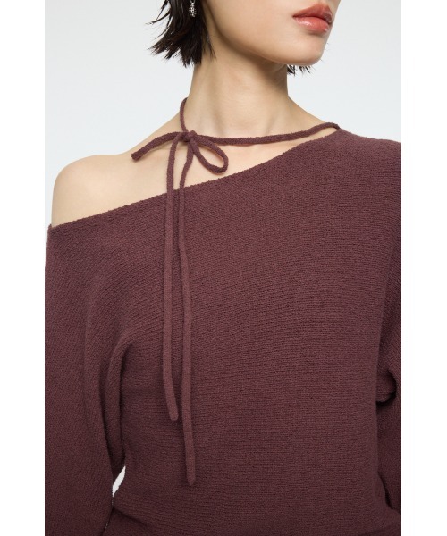 ニット/セーター ONE SHOULDER TOP MOUSSY | ONE SHOULDER ニットトップス (ニット ) |SHEL'TTER WEBSTORE