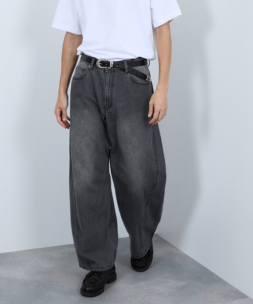 【最終価格です！】カーブワイドデニム ジーンズ デニム デニムパンツ カーブワイドデニムパンツ レディース