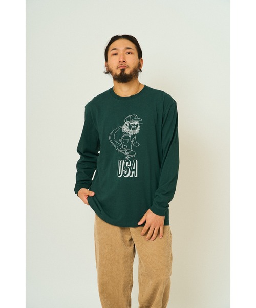 マイキービッグフェイスTシャツ SMFC-042 ARMY SMILEY FACE TEE アーミースマイルフェイスT