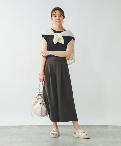「GLOBAL WORK」 ノースリーブトップス MEDIUM オフホワイト レディース_画像6