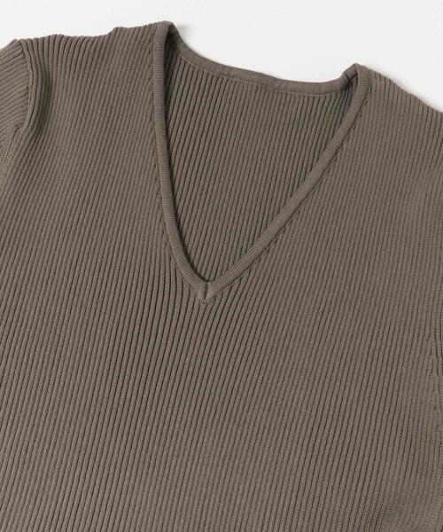 ワンピース 「WEB/一部店舗限定」フォルムシルエットVネックリブ