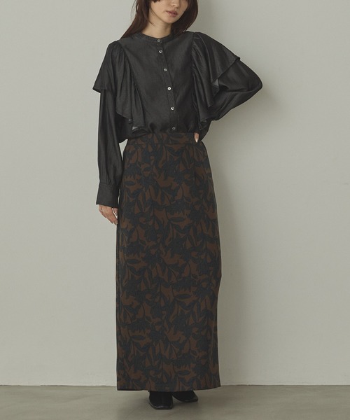 ブラウス シャツ テンセルデニム フリルシャツ レディース | hunch | 11