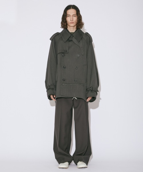 【美品】ビューティフルピーポー-beautiful people-ナイロンコート beautiful people（ビューティフルピープル） コート 36 グレー