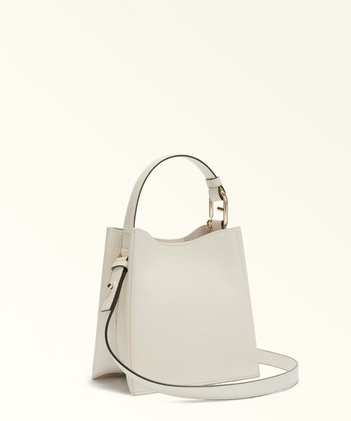 フルラ ヌヴォラ ワンショルダーバッグ ハンドバッグ レザー 白 ホワイト FURLA（フルラ） ショルダーバッグ NUVOLA MINI CROSSBODY HOBO BAG