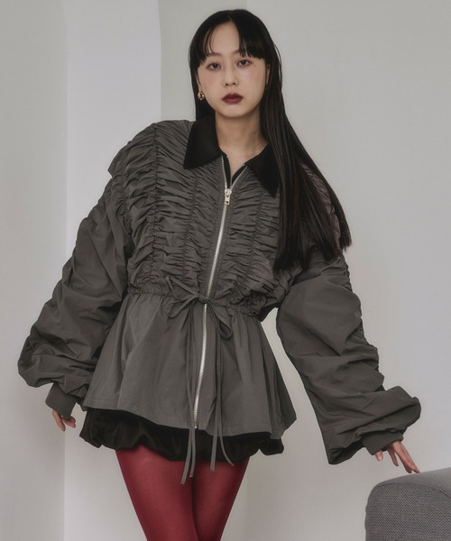 Ezick Cord and string シャーリングブルゾン Ezick（エジック）の「Cord and string シャーリングブルゾン