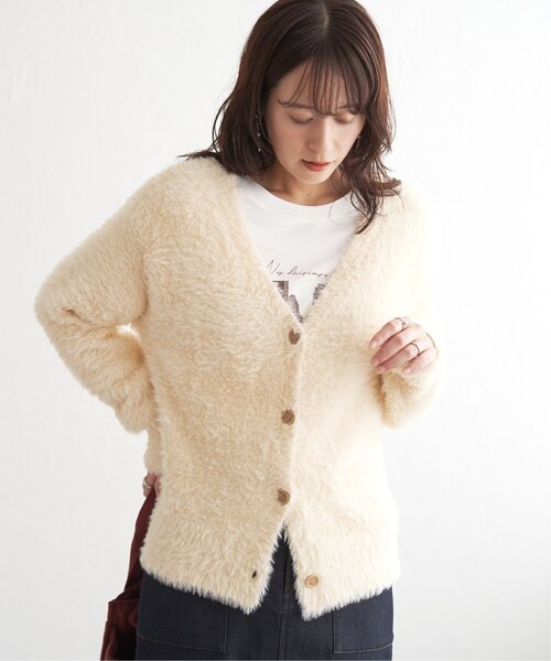 ikka（イッカ） カーディガン フェザーVネックカーディガン
