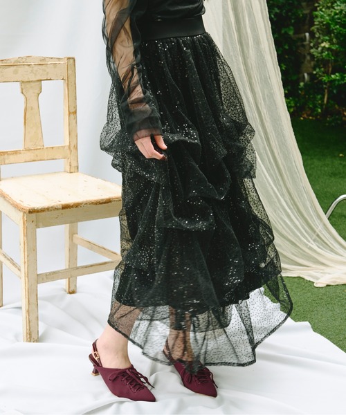 れ*ん様 loin nuit タックデザインボリュームスカート tuck design volume skirt / タックデザインボリュームスカート