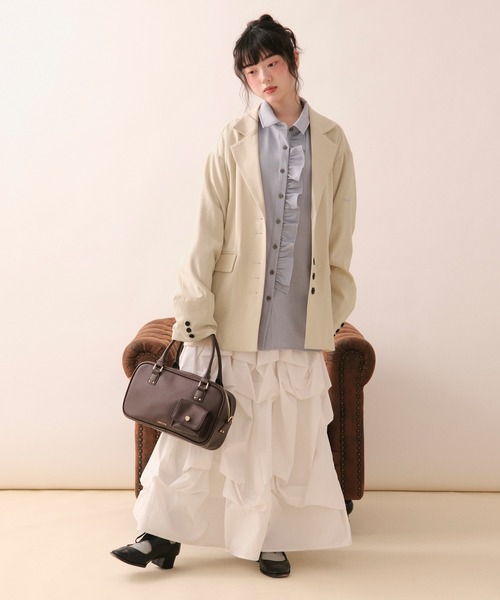 loin nuit ロング スカート 夏 tuck design volume skirt / タック