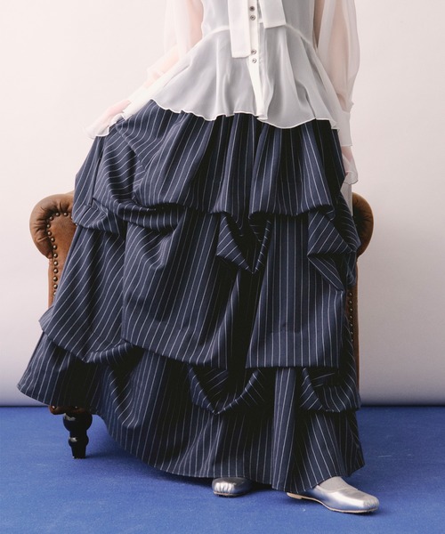 タックボリュームスカート TUCK VOLUME SKIRT loin nuit スカート tuck design volume skirt / タックデザイン