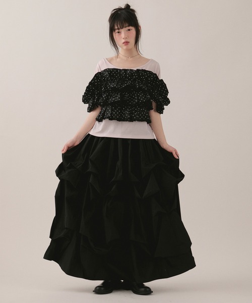 loin nuit スカート tuck design volume skirt / タックデザイン