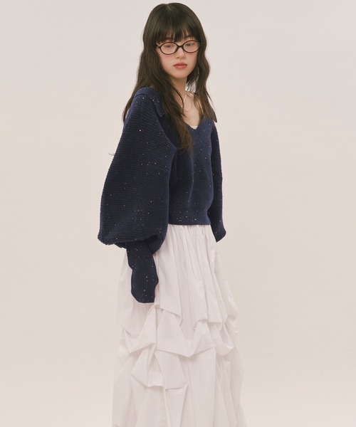 loin nuit ランダムピックボリュームスカート loin nuit スカート random pic volume skirt / ランダムピック