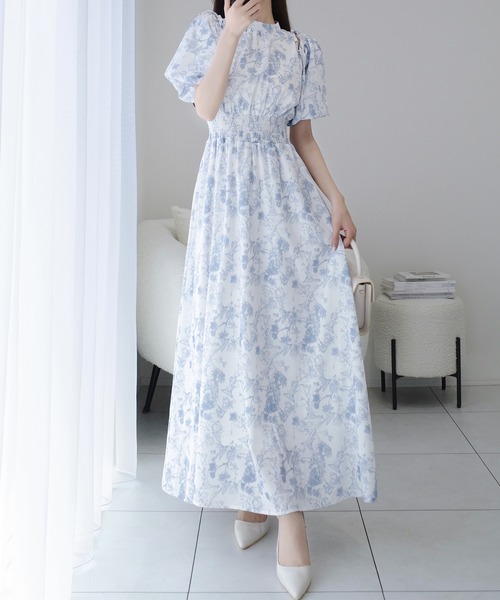 「mily bilet」 半袖ワンピース LARGE グレー レディース_画像4