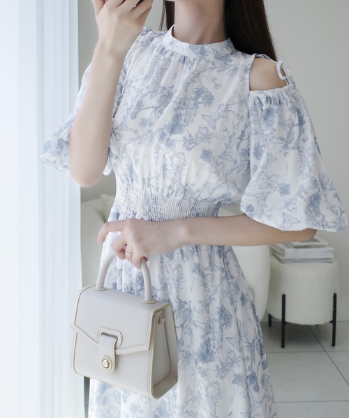 「mily bilet」 半袖ワンピース LARGE グレー レディース_画像8