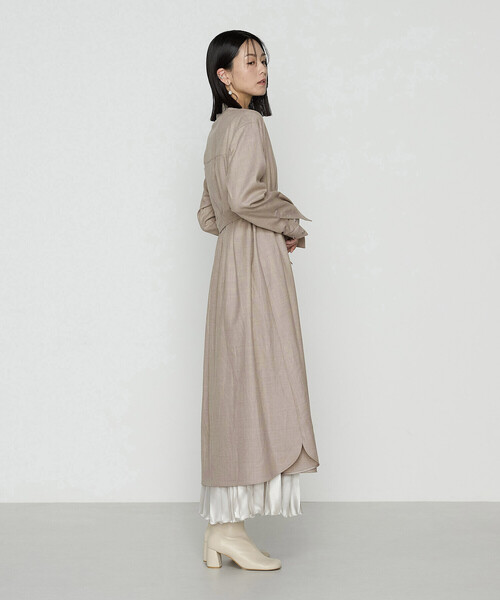 K．T キヨコ タカセ（K．T KIYOKO TAKASE）/ストレッチウールサキソニー ドレス K.T KIYOKO TAKASE（K.T キヨコ タカセ） ワンピース ストレッチウール