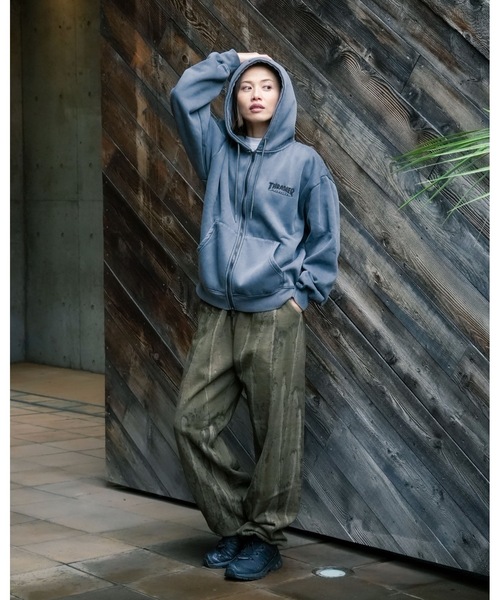 THRASHER（スラッシャー） パーカー HOMETOWN emb PIGMENT SWEAT ZIP