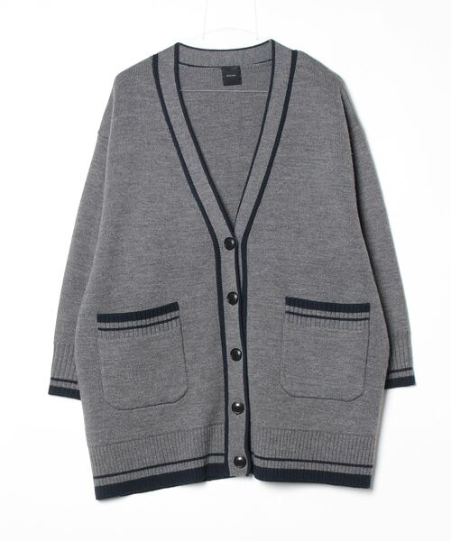 Spick & Span グレー カーディガン Spick＆Span（スピック アンド スパン） 「Spick & Span」 7分袖ニット