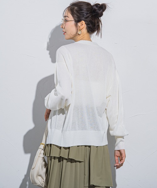 「VICKY」 カーディガン M レッド レディース_画像3