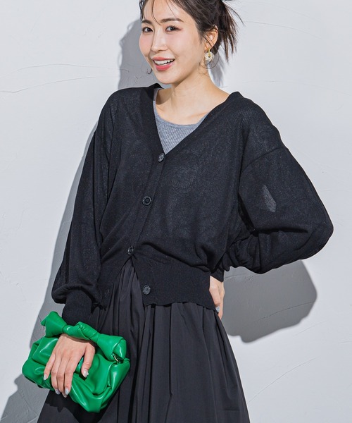 「VICKY」 カーディガン M レッド レディース_画像7