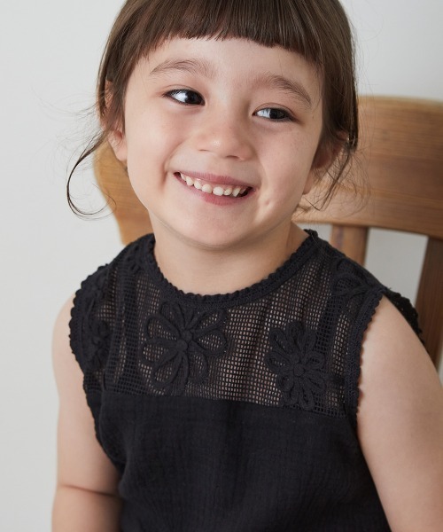 「riziere」 「KIDS」ノースリーブワンピース 120 ナチュラル キッズ_画像3