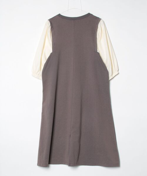 「muku」 7分袖ワンピース S ブラウン レディース_画像2