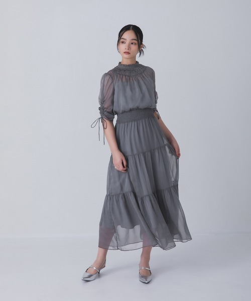 Rose of Sharon ドレス ギャザーネックティアードドレス : ZOZOTOWN 