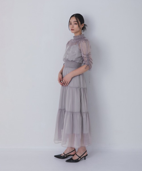 Rose of Sharon ドレス ギャザーネックティアードドレス : ZOZOTOWN