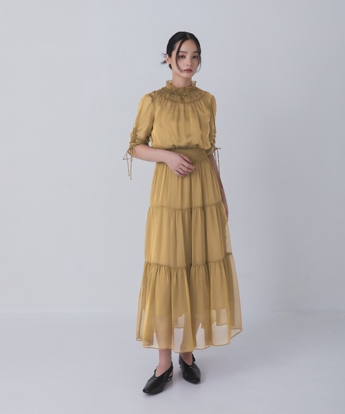 Rose of Sharon ドレス ギャザーネックティアードドレス : ZOZOTOWN