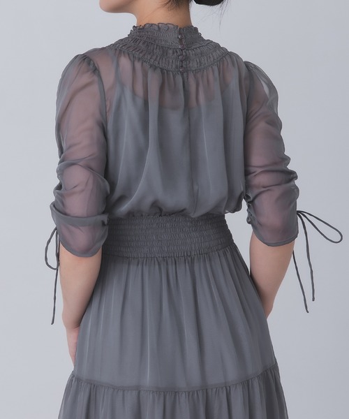 Rose of Sharon ドレス ギャザーネックティアードドレス : ZOZOTOWN 