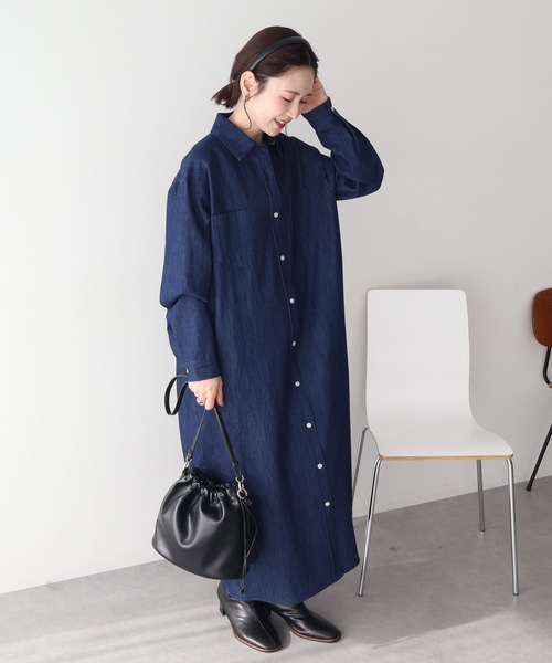 HARE【美品】デニムシャツワンピース AMERICAN HOLIC（アメリカンホリック） シャツワンピース デニムシャツ