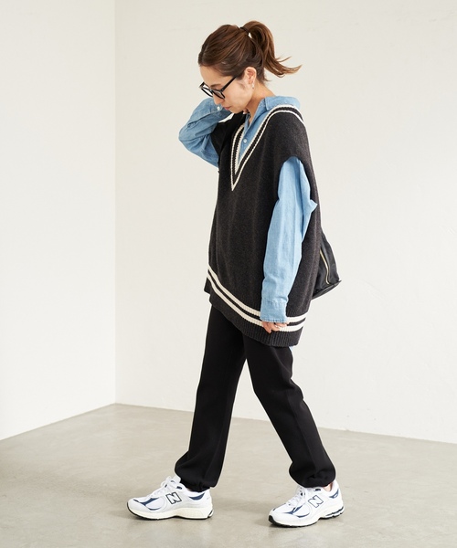 FRAMeWORK（フレームワーク） ニットベスト - グレー レディース