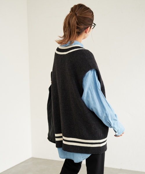 FRAMeWORK（フレームワーク） ニットベスト - グレー レディース